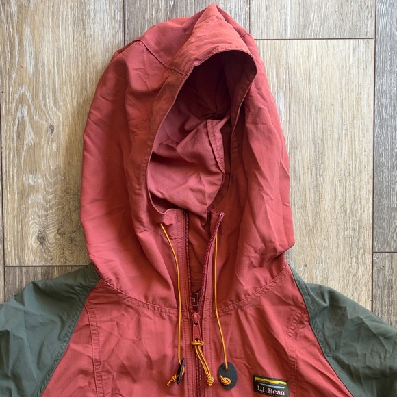 LL Bean Colorblock Anorak Jacket - Rust, Rose, Olive - Picture 4 of 6